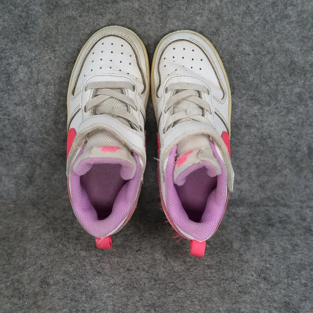 Nike Shoes Kids Toddler 9 Sneakers Court Borough Low Casual Trainer White Pink